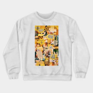 Aesthetic and Yellow Concept Moodboard Crewneck Sweatshirt